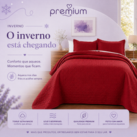 Kit de Colcha de Cama Vermelho