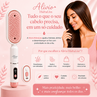 Kit HidraLiss™ Completo - Escova + 2 Prendedores + Óleo Reparador
