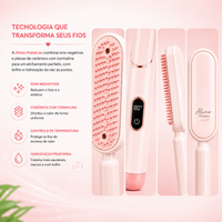 Kit HidraLiss™ Completo - Escova + 2 Prendedores + Óleo Reparador